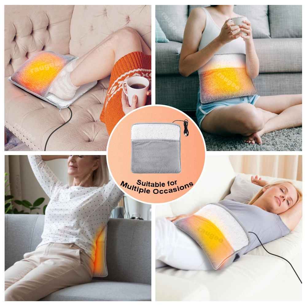 Foot Warmer USB Foot Heater Thermal Foot Heating Pad Soft Plush Warm Foot Cover Electric Heating Feet Warmer for Home Bedroom