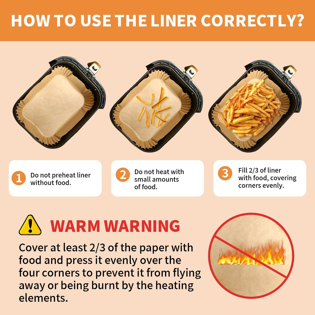 150PC Air Fryer Liners, Ninja Air Fryer Paper Liners Disposable