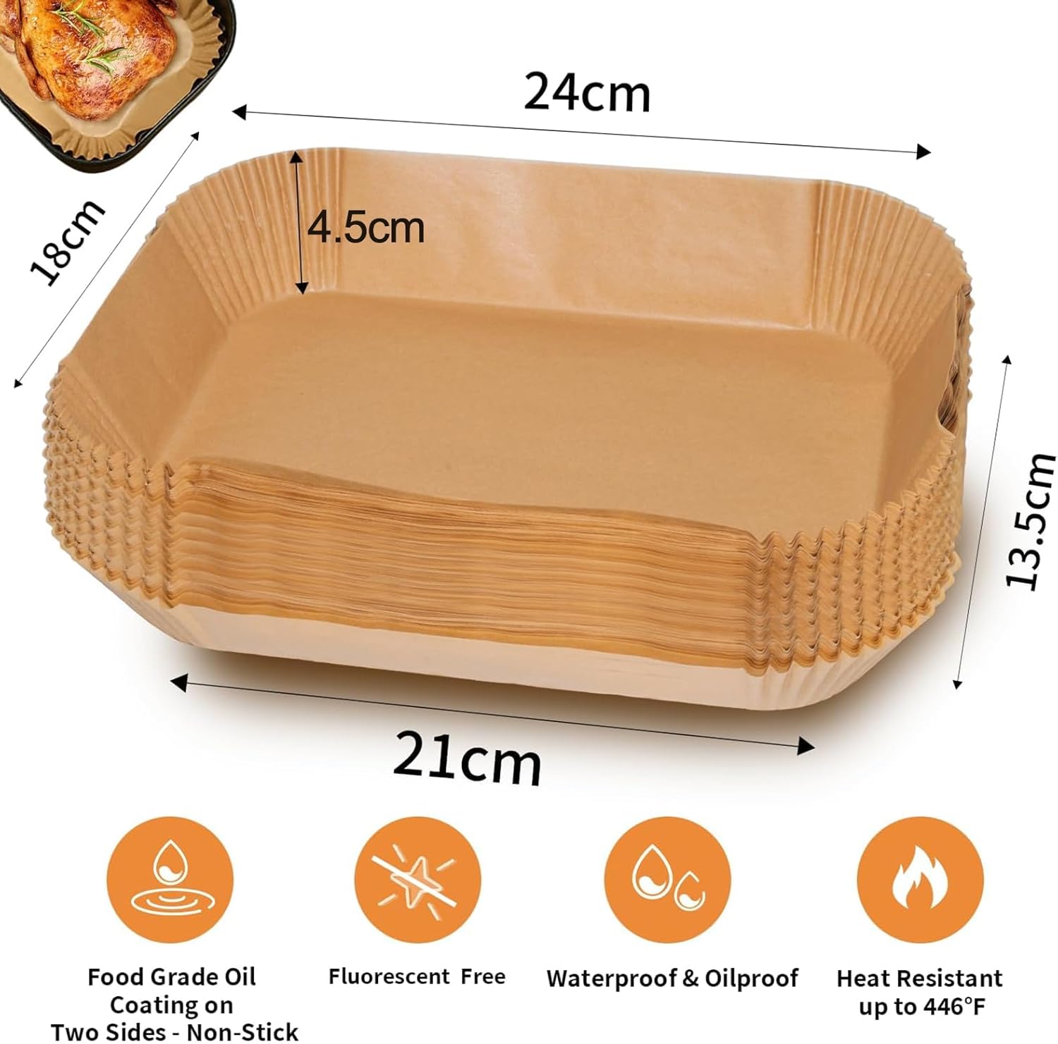 150PC Air Fryer Liners, Ninja Air Fryer Paper Liners Disposable