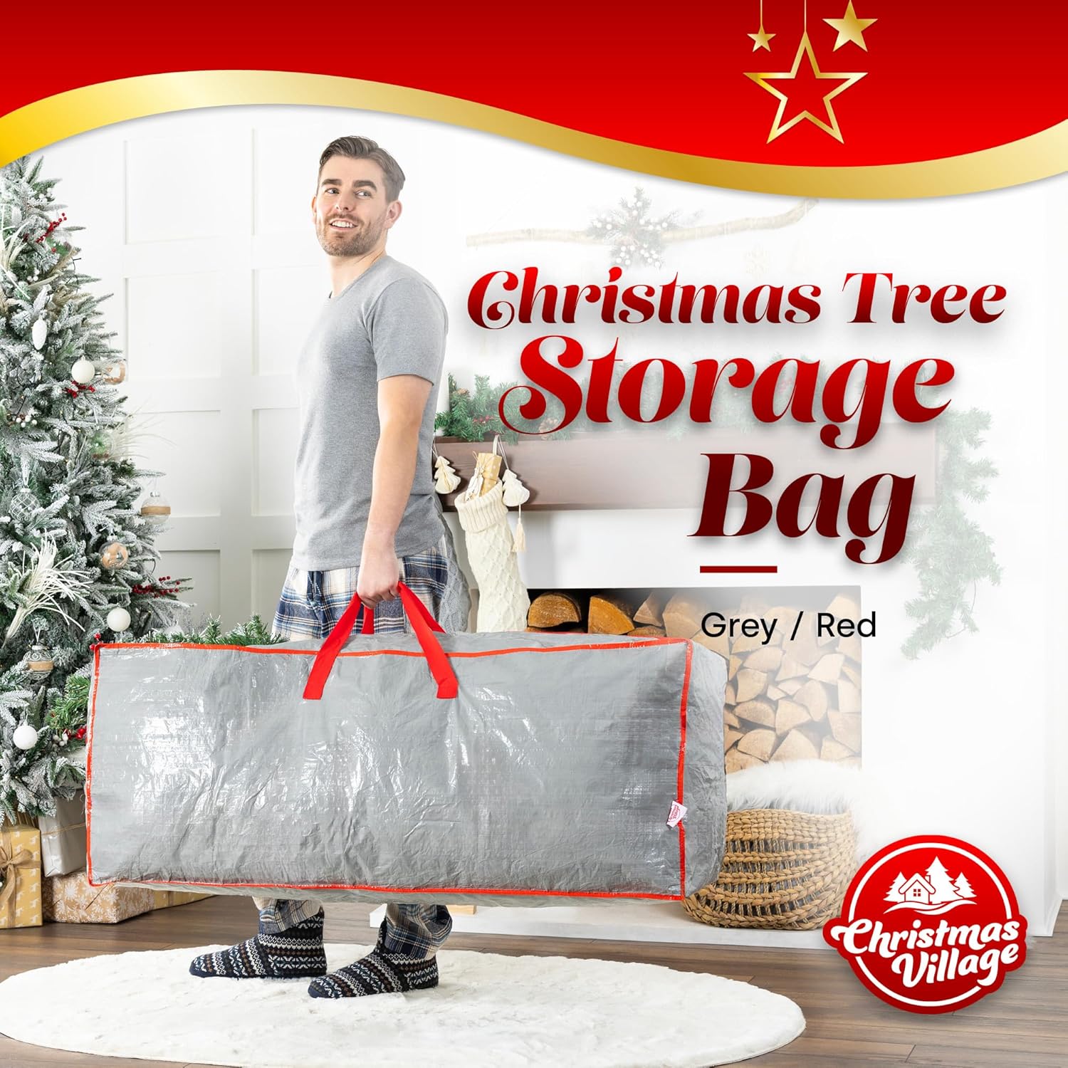 Christmas Village 7ft Christmas Tree Storage Bag